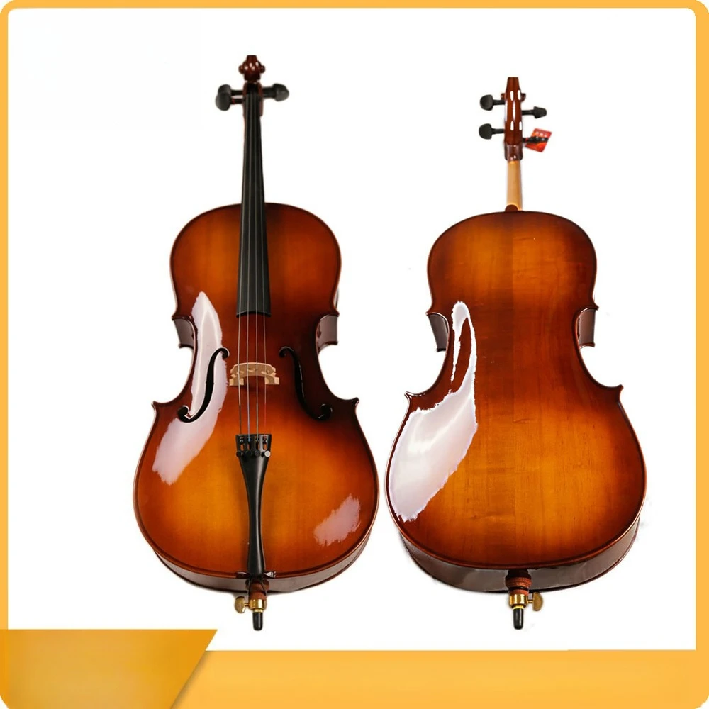 Handcrafted Solid Wood Cello Instrument CELLO Glossy Popular Cello 4/4 Bureau Veritas Certification