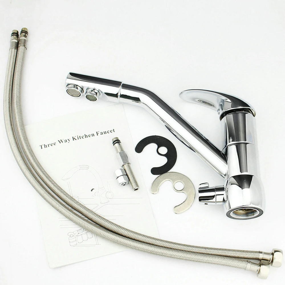 Hot Selling Italian Kitchen Faucets Triangle Kitchen Faucets 3 Way Kitchen Hot Cold Purier Water Mixer Tap For Reverse Osmosis