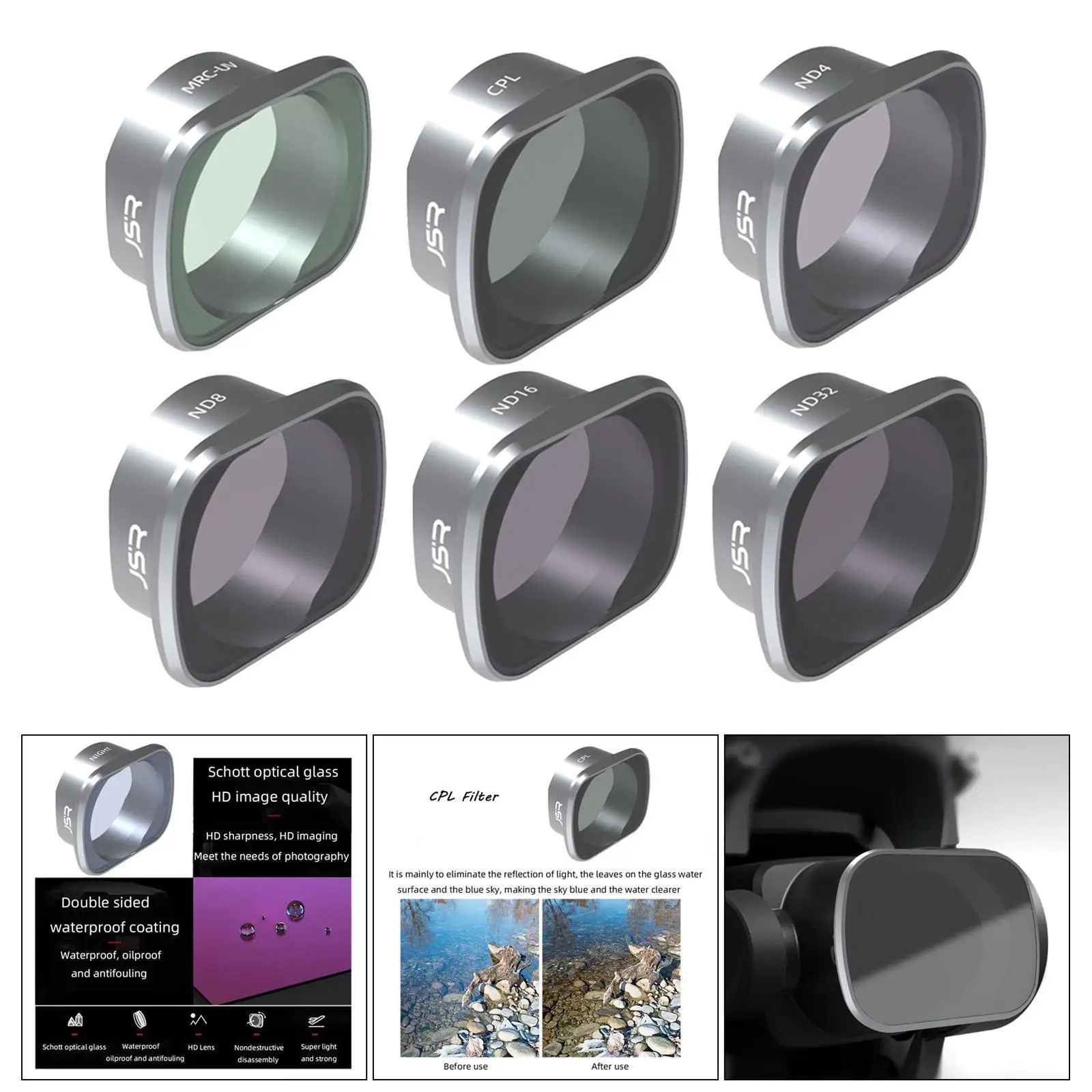 فلتر عدسة ND32 عالي الجودة لملحقات كاميرا DJI Combo Drone