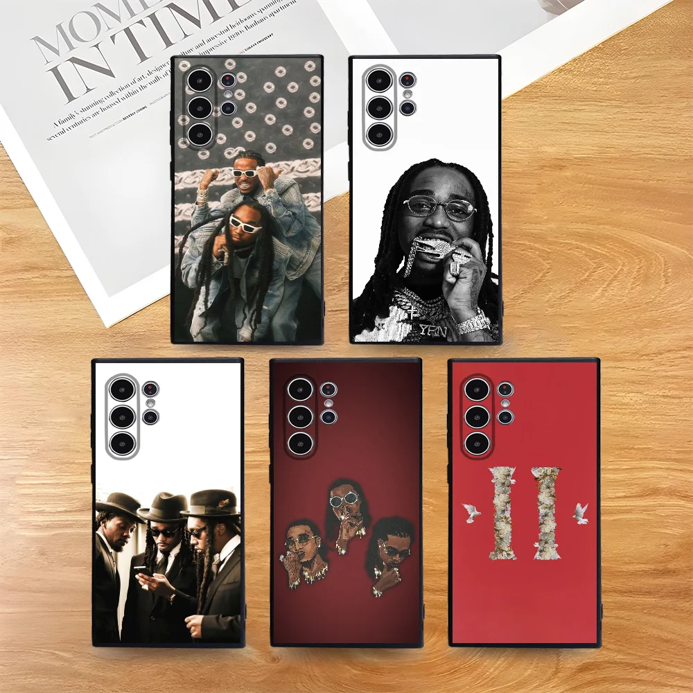 M-Migos Quavo Rapper Phone Case For Samsung Galaxy S25 S24 S22 S23 Ultra S21 S20 Plus 5G Frosted Non-Slip Full Cover Case