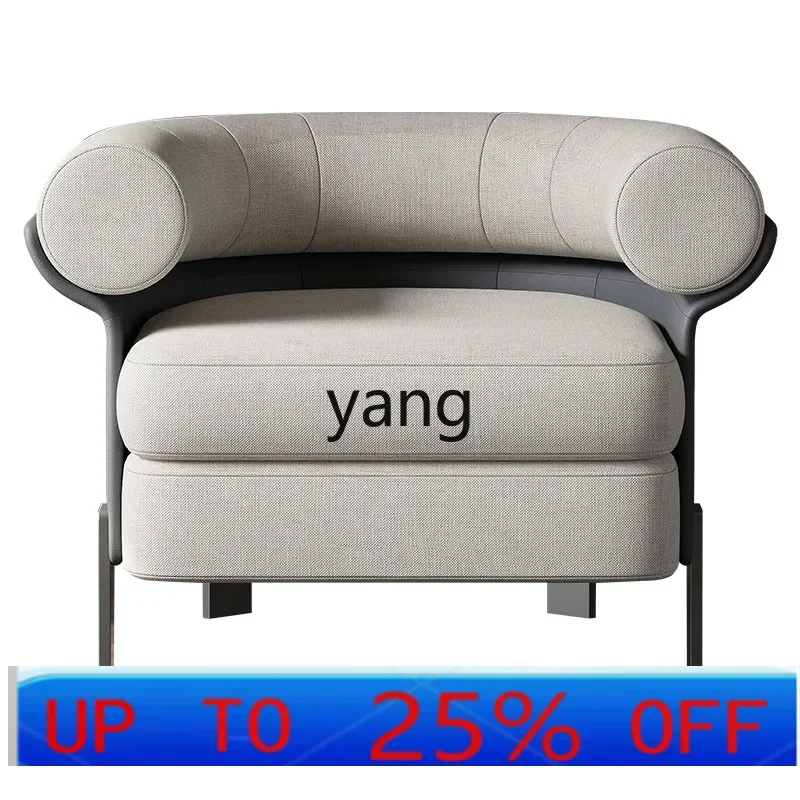 

LMM light luxury sofa chair high-end living room balcony cotton and linen designer single chair