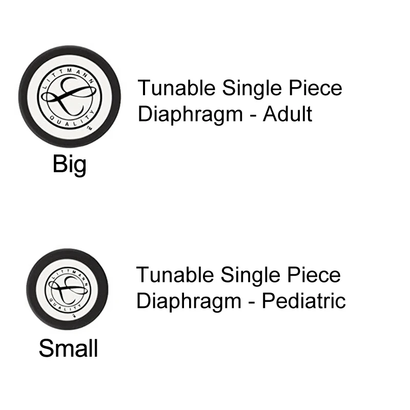 Medical Stethoscope Spare Parts Replacement Rim Accessories Diaphragm with Rim Assembly Kit Black for Littmann Stethoscope C3 view 3