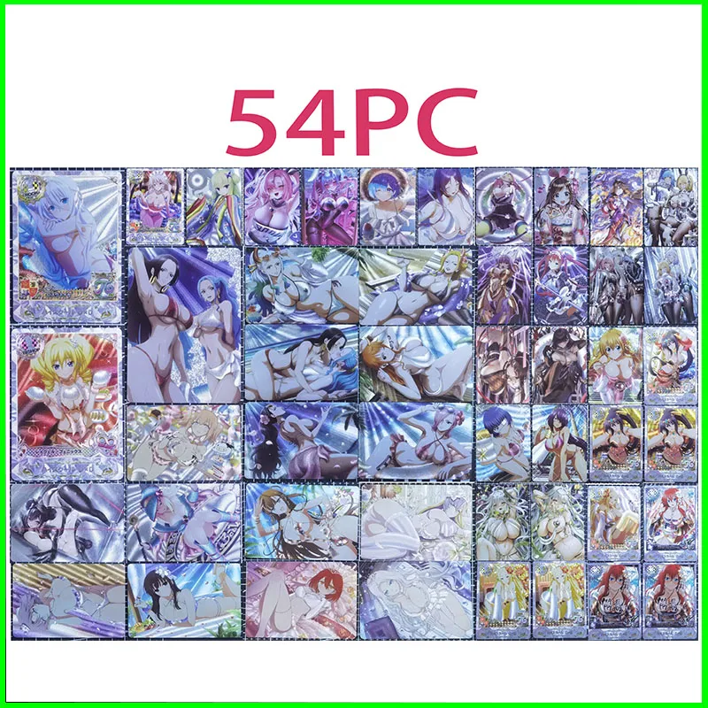 Demon High School DXD Collectible Cards Boys Games Toys Tabletop Games Birthday Gifts DIY Anime Hu Tao Premium Flash Card 54PC