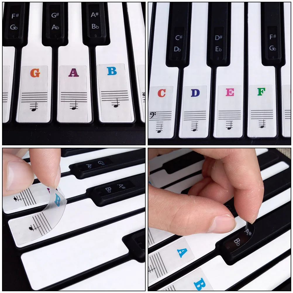 

Number Colorful Letter Stickers Child Piano Key for Beginners Pvc Replacement Electronic Parts