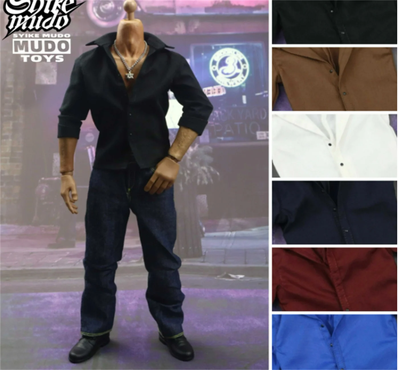 1/6  Man Shirt Open Collar  Model Clothing Trendy  Casual Style clothes  customize for 12'' Action figure Toys