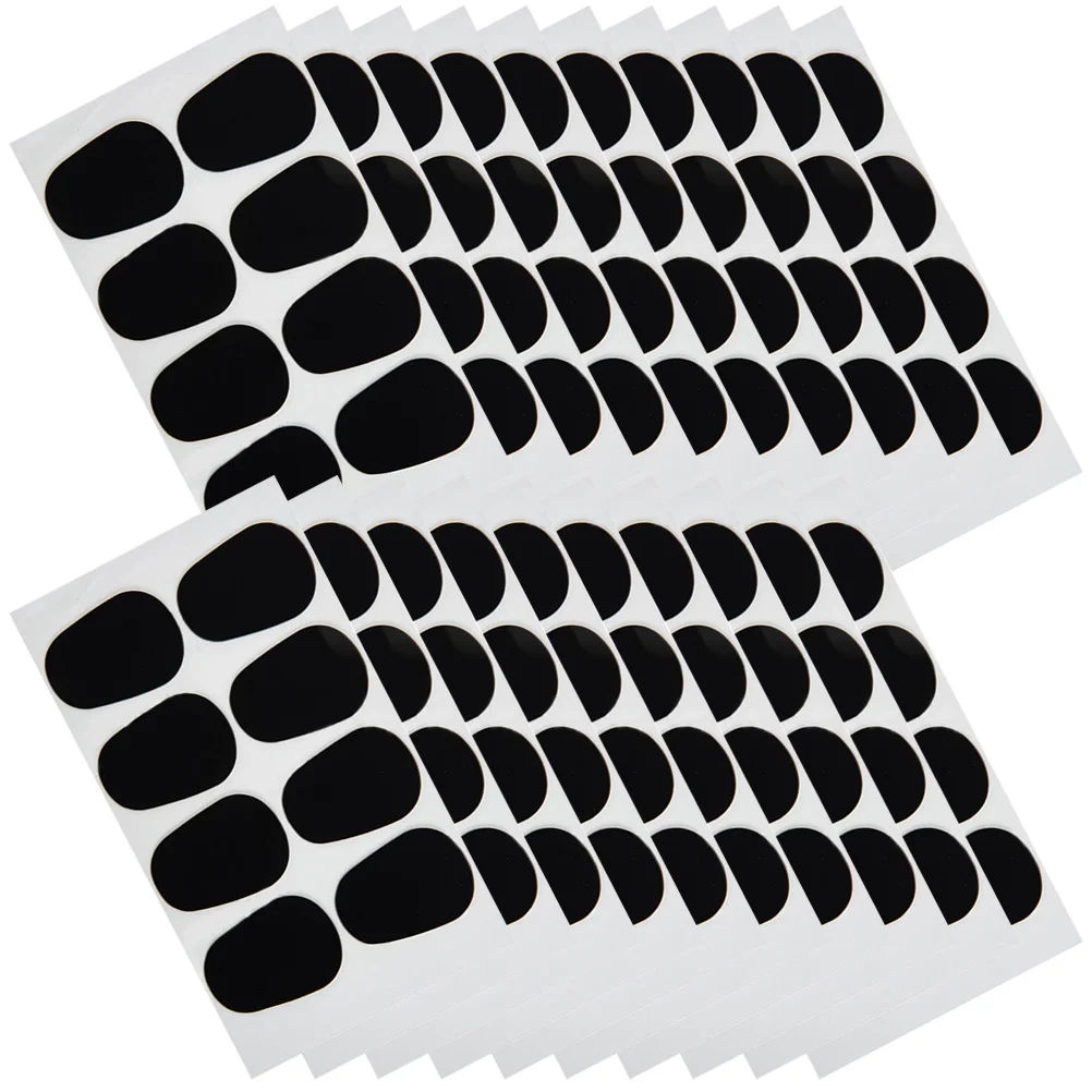 50 Pcs Clarinets Saxophone Tooth Pad Cushion Thumb Silicone Patches Pads Mouthpiece Alto Black