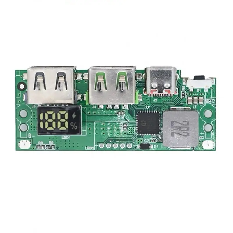 A99E-LED Fast Charging Module 22.5W IP5356 3.7V USB+Type-C+Micro Port For DIY Power Bank