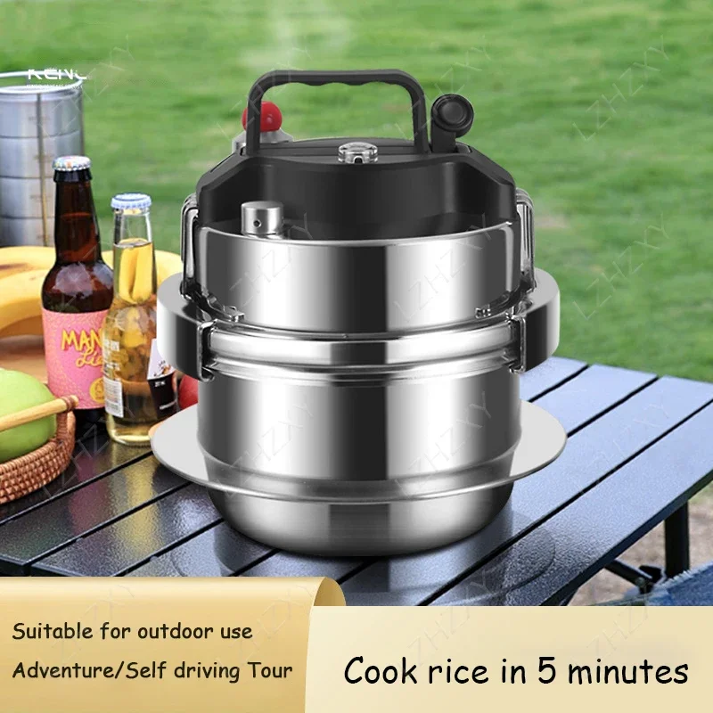 

1.2L/1.6L Gas Induction Cooker Universal Mini Stainless Steel Pressure Cooker Pot Soup Rice Multifunctional Household Stew Pan