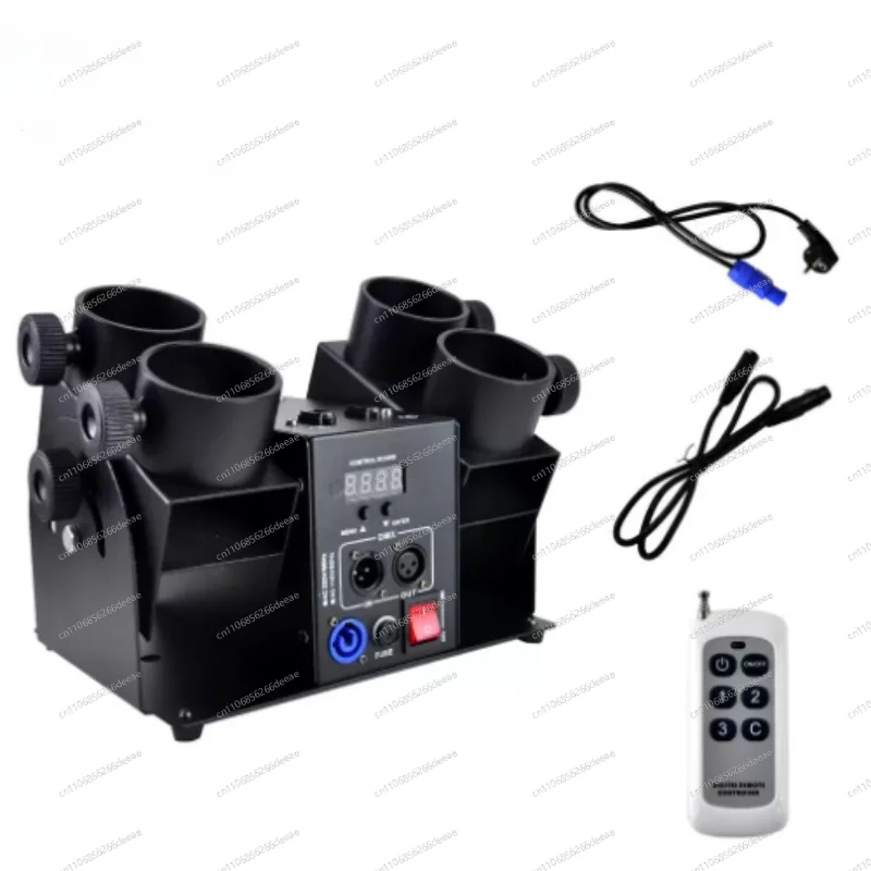 4-Tube Remote Control Confetti Blaster, Rainbow Colored Paper Spraying Machine for Stage Performance Celebration Party