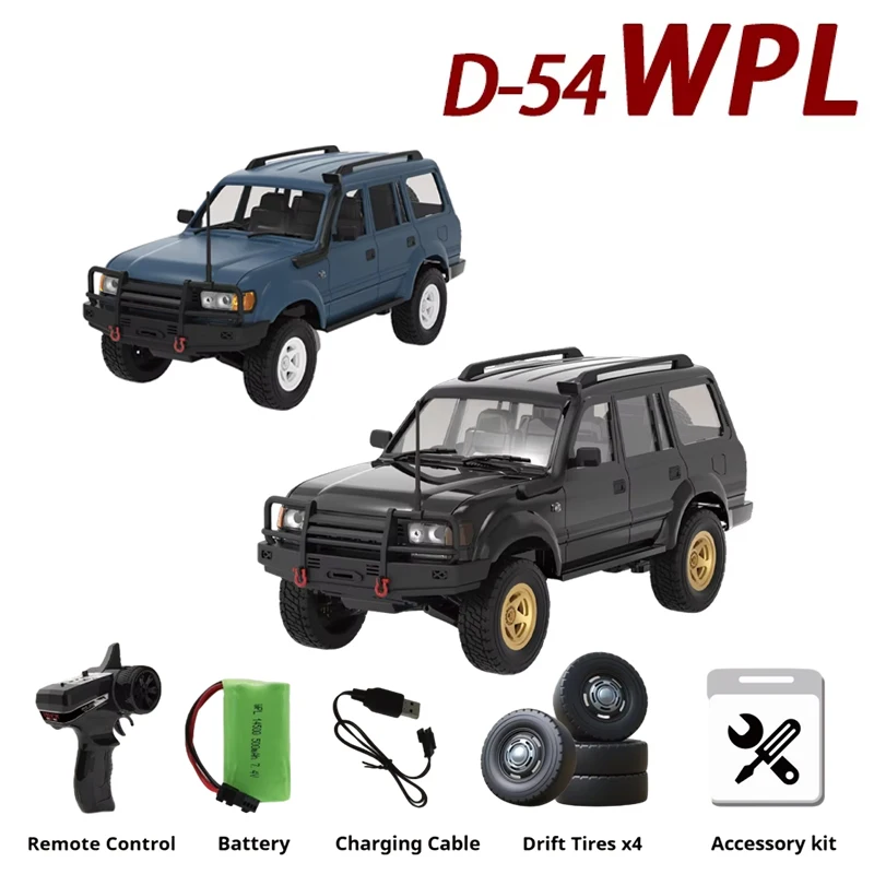 

WPL D54 1:16 Rc Car LC80 4WD Full Proportional Simulation Climbing Off Road Vehicle Drift Racing Adult Toys Birthday Gift