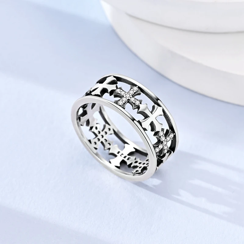 925 Sterling Silver Zirconium Devil's Eye Wedding Ring