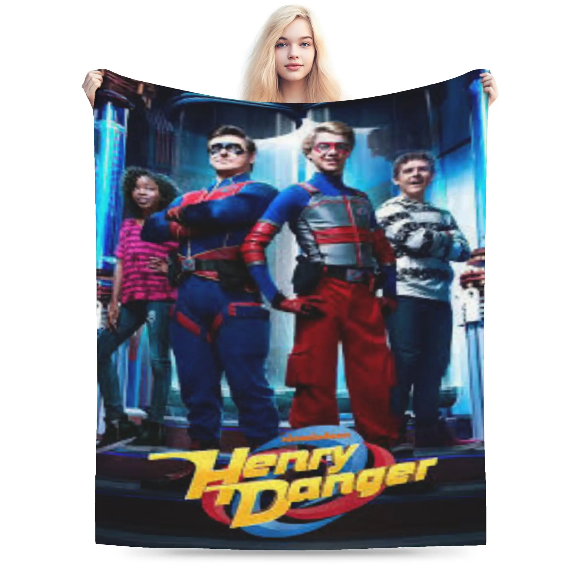Relax Captain Henry And Kid Danger  Blanket Merch Bed Decorative  Throws And Blankets Lightweight Flannel for Outdoor