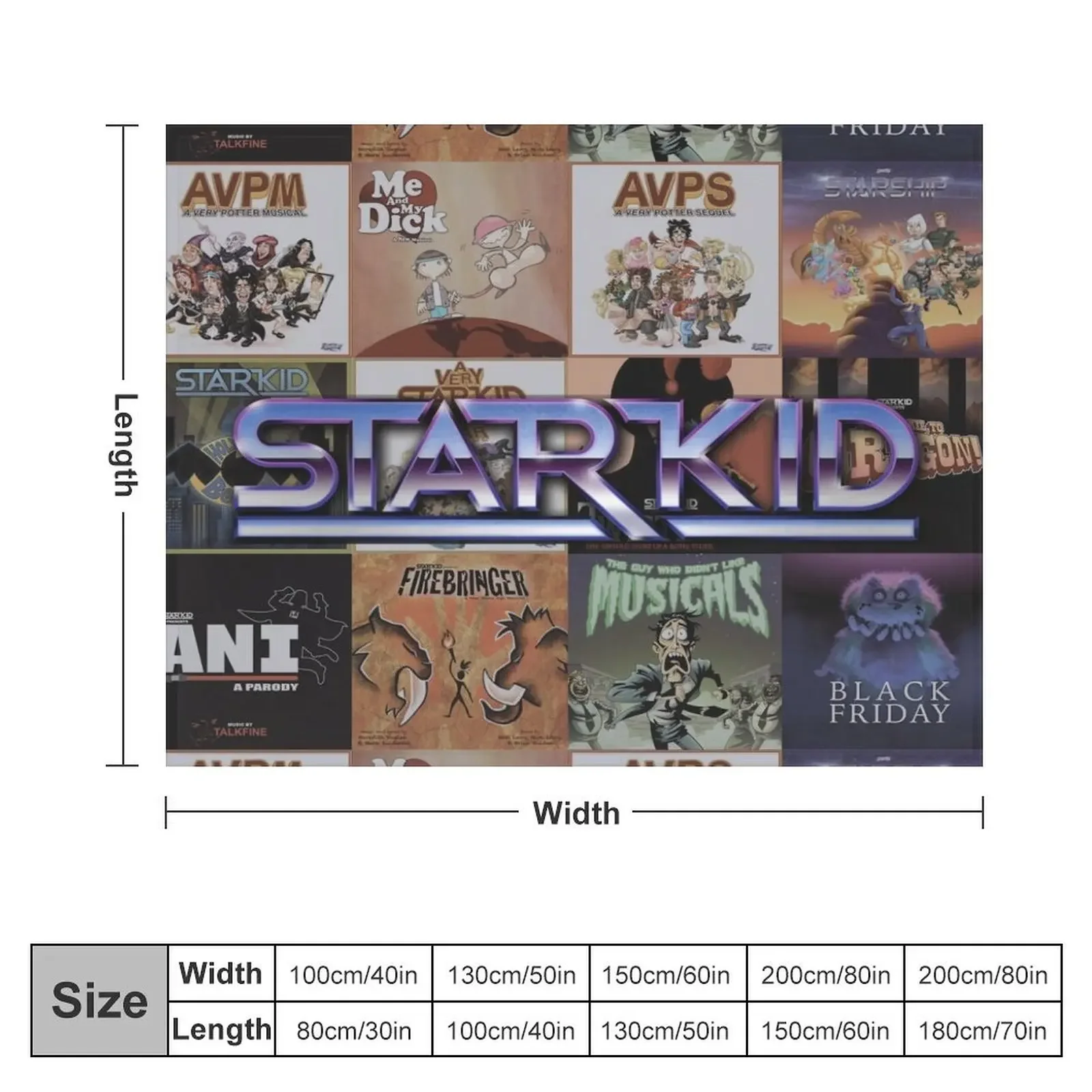 Starkid All Shows Logo Throw Blanket heavy to sleep Weighted Beautifuls Thin Blankets