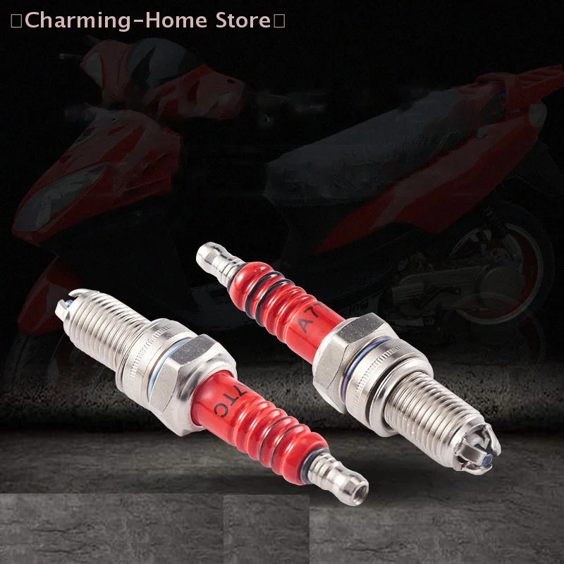Racing 3 Electrode 10mm Spark Plug A7TC Fits For GY6 50CC 110CC 125CC 150CC ATV Scooter Dirt Bike Go Kart Motorcycle Accessories