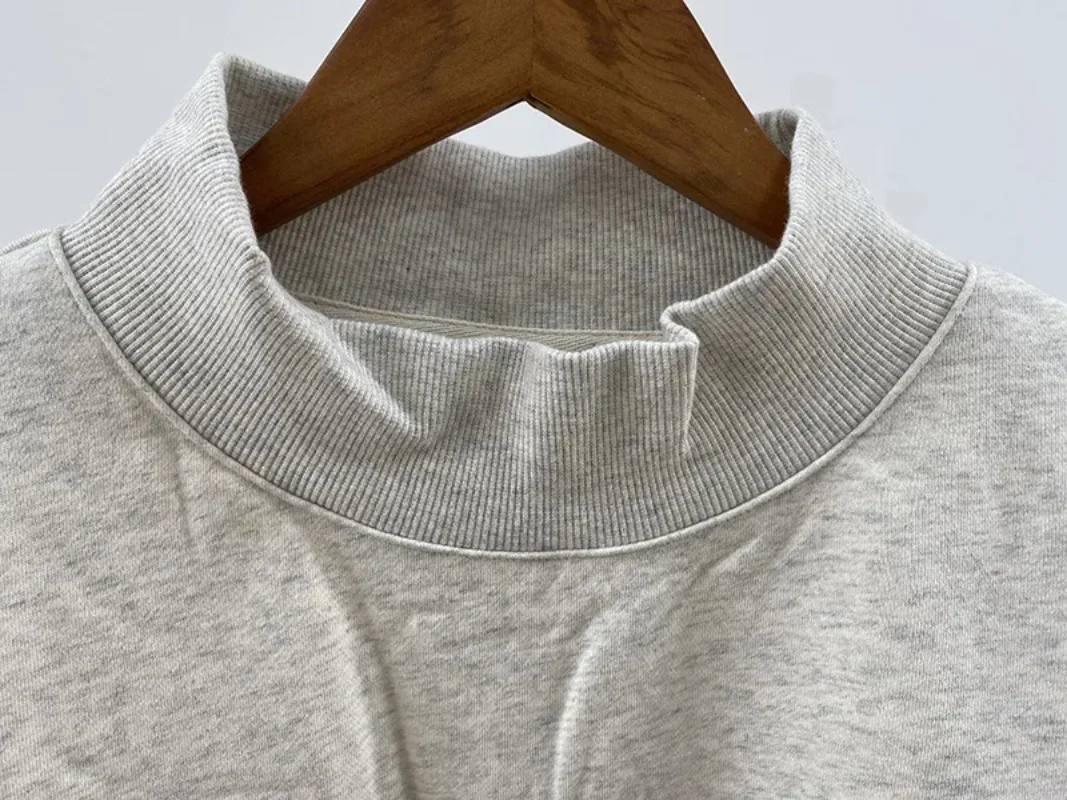 Autumn Winter Women's Pullover Hooded Sweatshirt with Letter Print and Zipper Closure