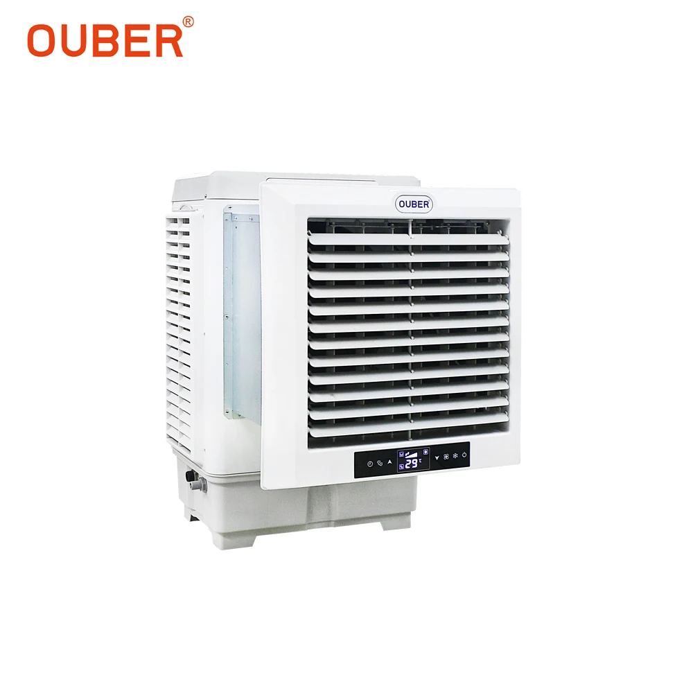 

12V Solar Powered Evaporative Air Cooler, 3500m3/h Window Wall Mount DC Swamp Cooler for RV & Home, 40L Tank, 9 Speeds, 130W