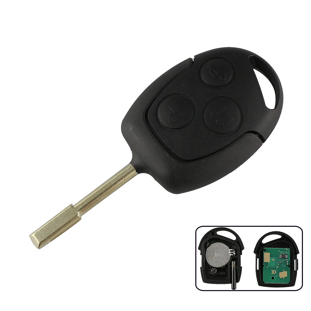 Remote Car Key For Ford Mondeo Focus Fusion Fiesta Galaxy Transit C-Max S-Max MK2 MK5 MK7 315Mhz 433MHz 4D60 Chip Uncut NO Logo