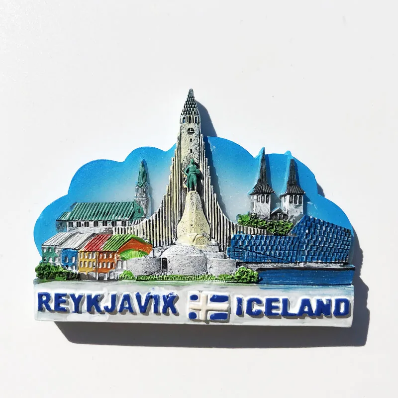 Europe Iceland 3D Fridge Magnets Tourism Souvenir Refrigerator Magnets Tourist Souvenirs Crafts gifts Refrigerator Magnets