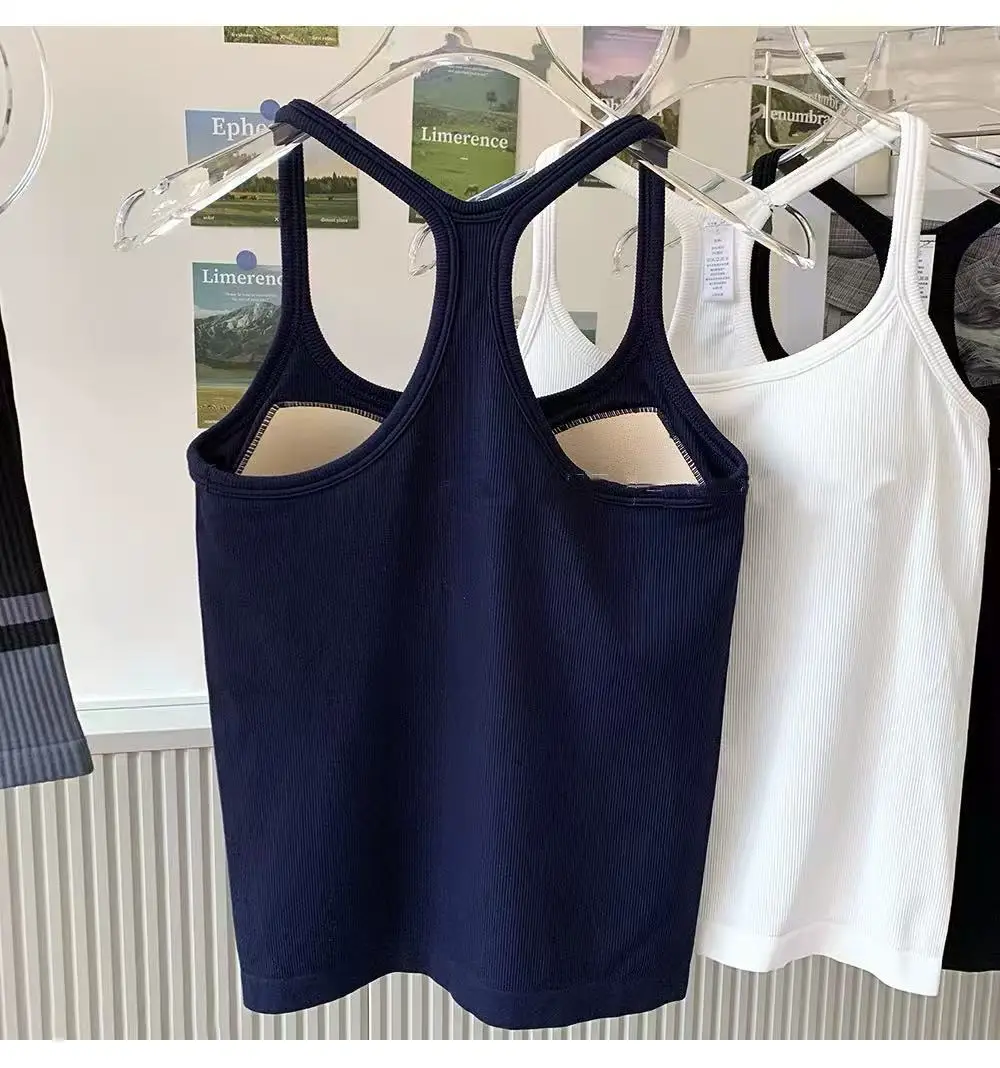 Damen Yoga-Bekleidung Sport-BH Stoßfest Push-Up Fitnesskleidung mit Gepolsterter Brust Lauf-Oberbekleidung Pilates Tanktop – Detail 6