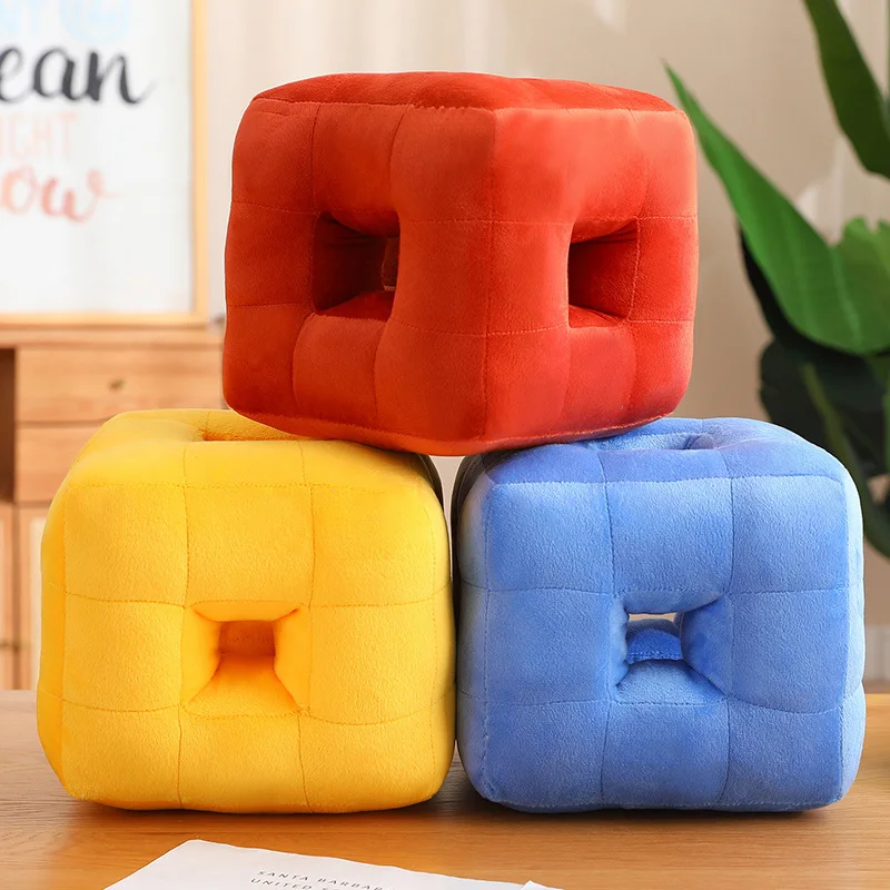 Cubo-Cube magique créatif en peluche pour enfant, oreiller mignon, jouets doux, anime, cadeau d'anniversaire pour garçon et fille, 25cm