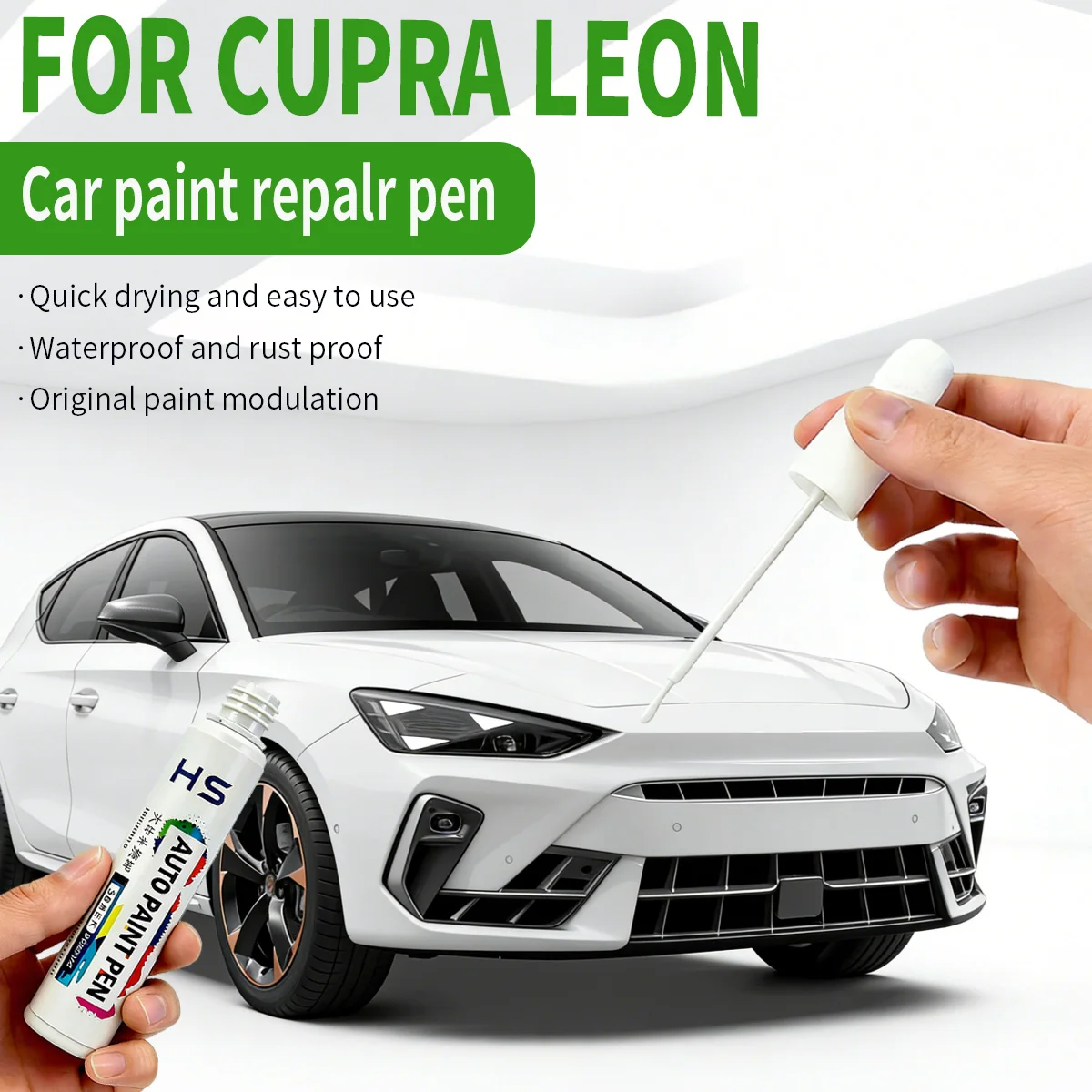 Lápiz Reparador de Arañazos y Pintura para CUPRA Leon, Color Blanco Glaciar, Azul Desire, Rojo, Negro, Gris Grafeno, Azul Fiord, Azul Petrol