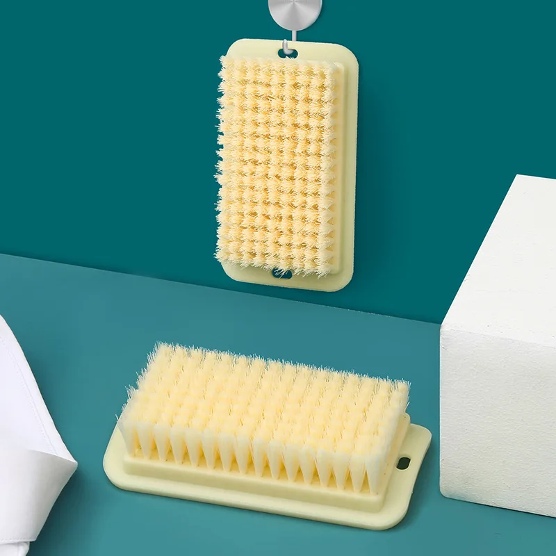 Brosse à linge avec poignée antidérapante, multi-usage pour nettoyer les vêtements, les chaussures et les taches tenaces, 1/2 pièces