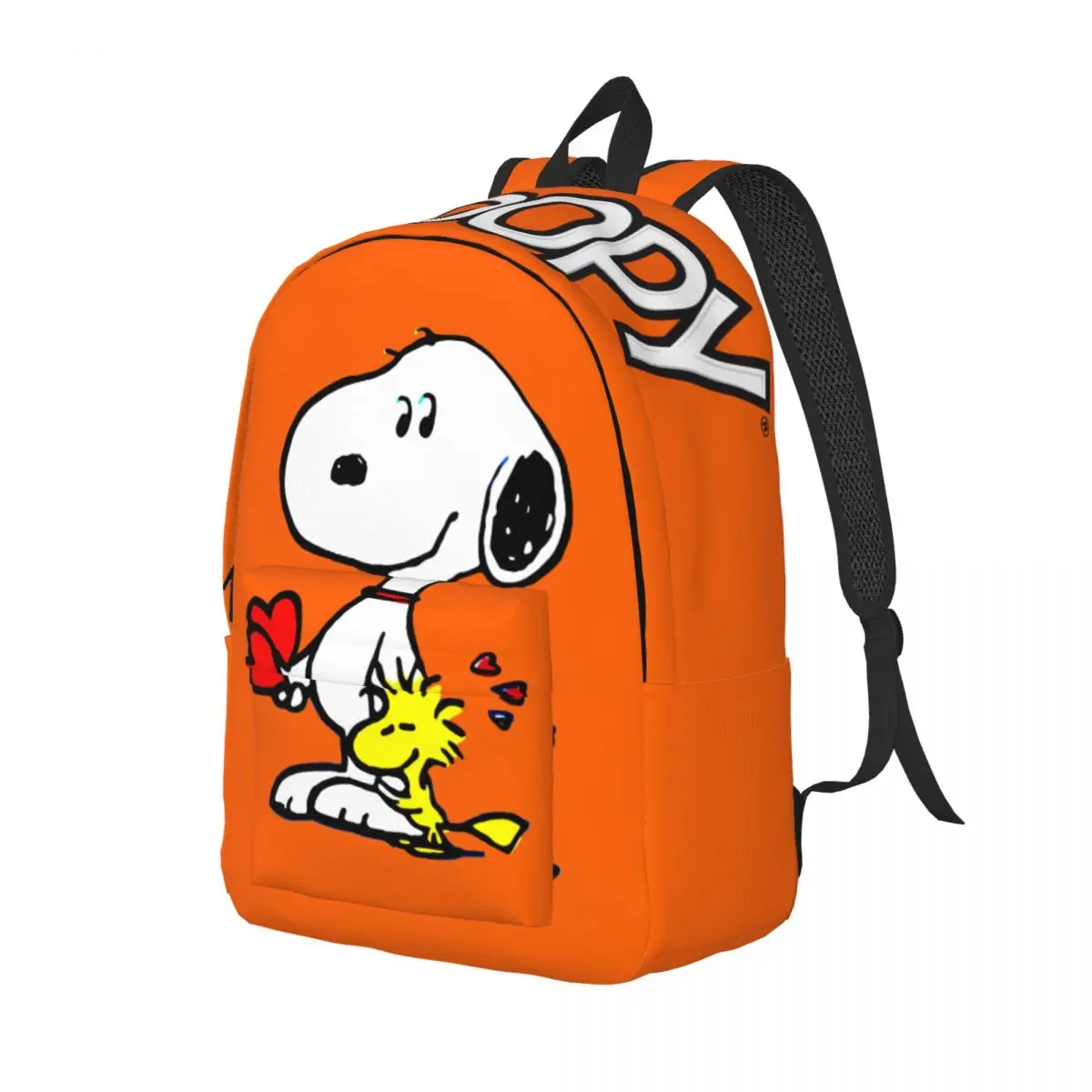 Pinky Pink ransel Snoopy pria wanita dipersonalisasi mendaki ulang tahun ritsleting penutup tas penyimpanan