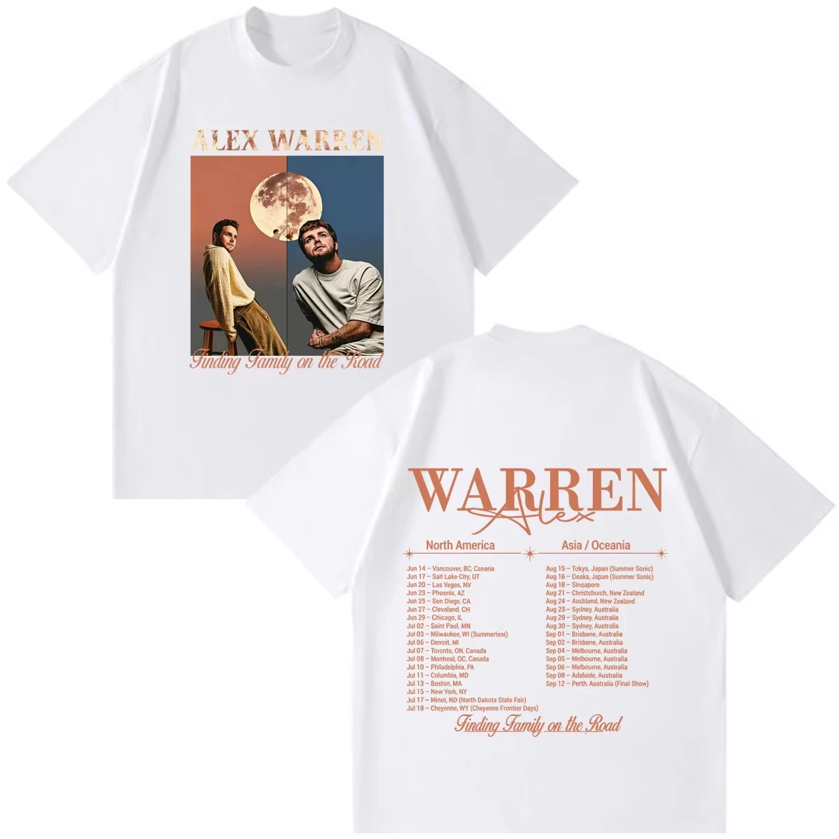 Summer Hot Sale Alex Warren 2026 Tour Graphic T Shirts Y2K Men Women Fashion T-shirt Unisex Printed Casual Outdoor Cotton Tee