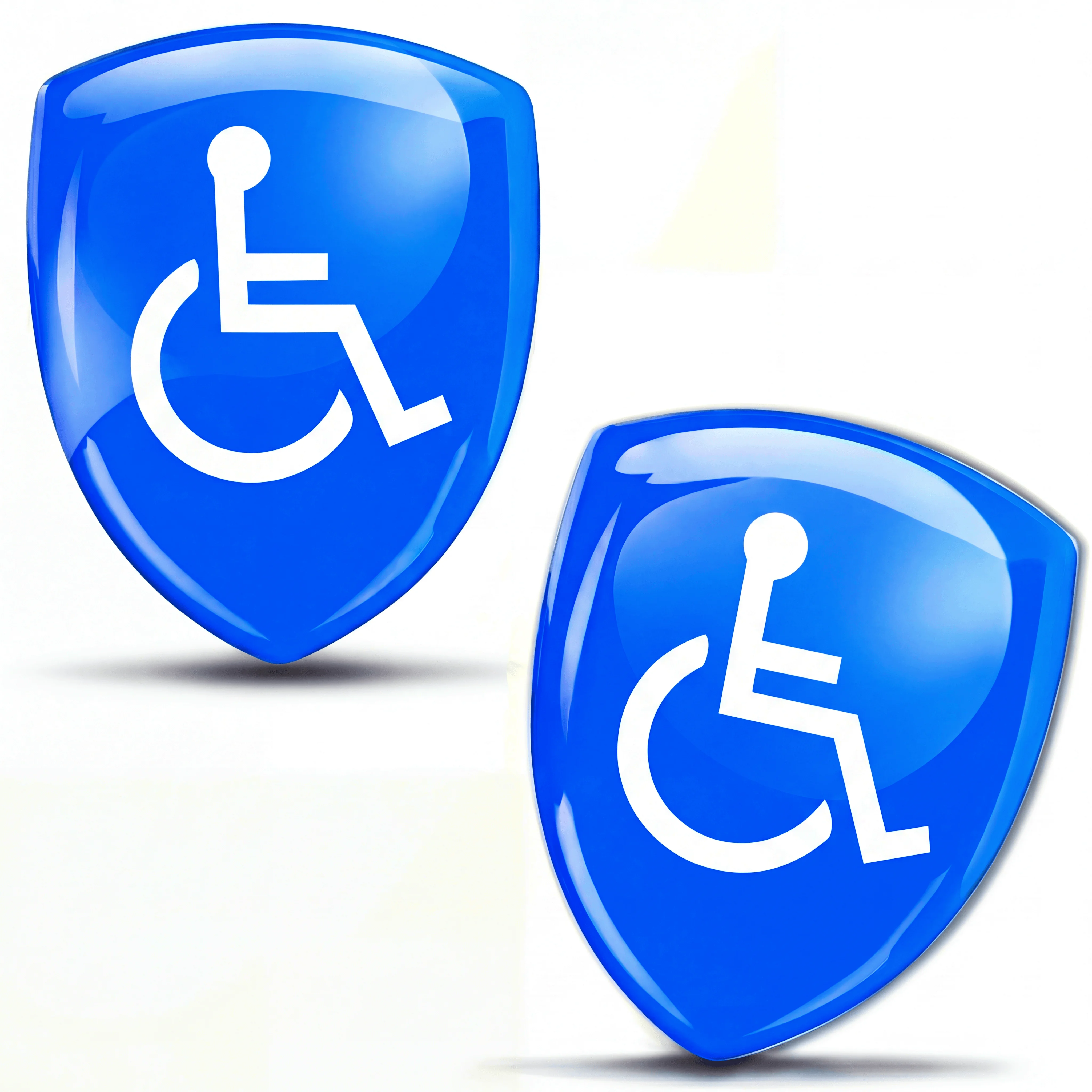 

Handicap Square Domed Decal car Bike Gel Stickers Car Motorcycle Helmet Cars car emblems 2pc