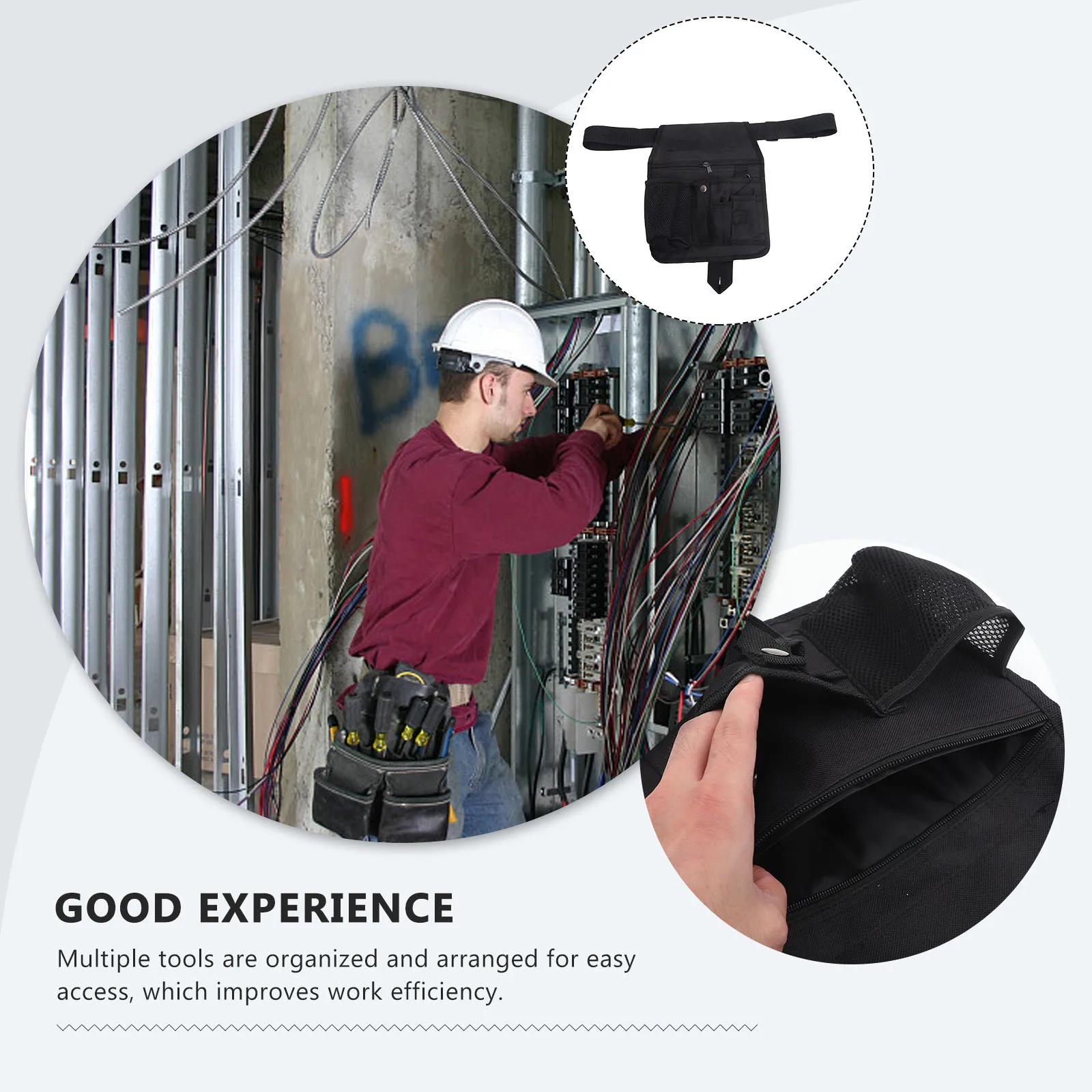 

Sturdy Pouch Electricians Lightweight Portable Storage Compact Design Repair Maintenance Organization Belt Small Utility Pouch