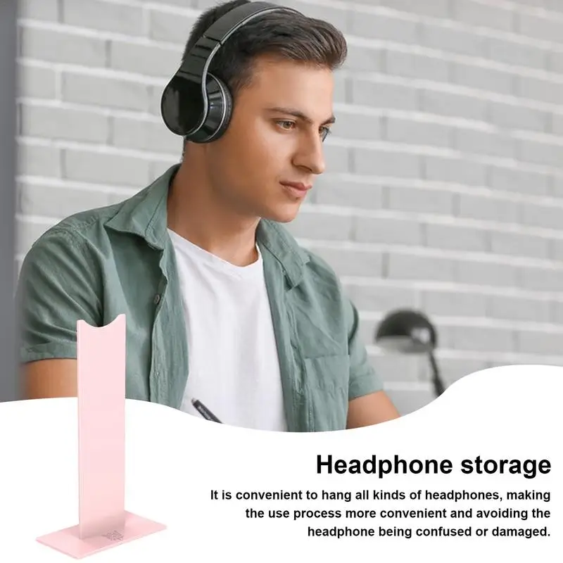 Headset Display Stand Detachable Headset Rack Headphone Hanger Space-Saving Sleek Headphone Display Headphone Bracket for Home &