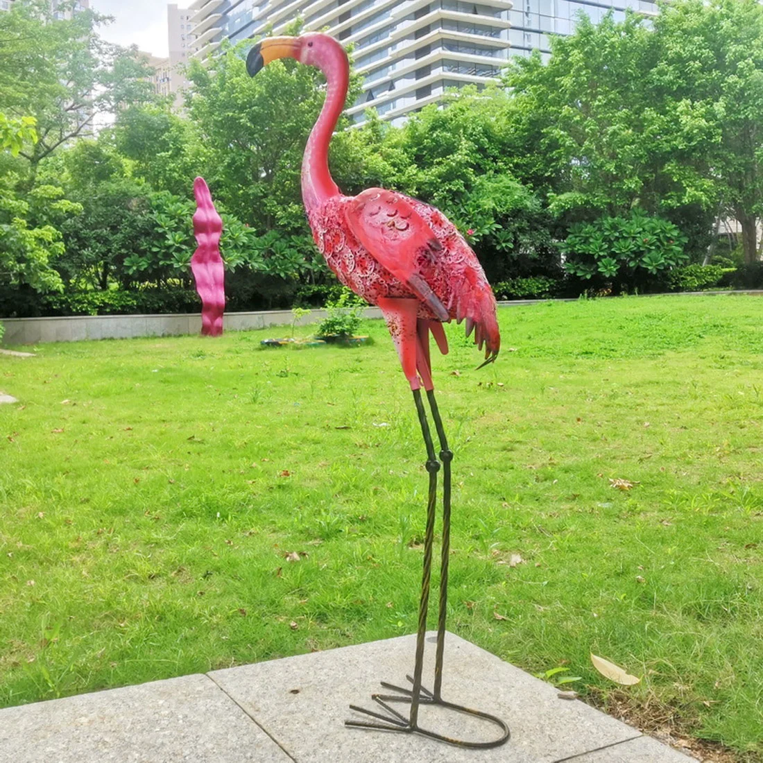 FOR Outdoor Garden Grass Decoration Simulation Solar Lights Flamingo Ornaments Garden Landscaping