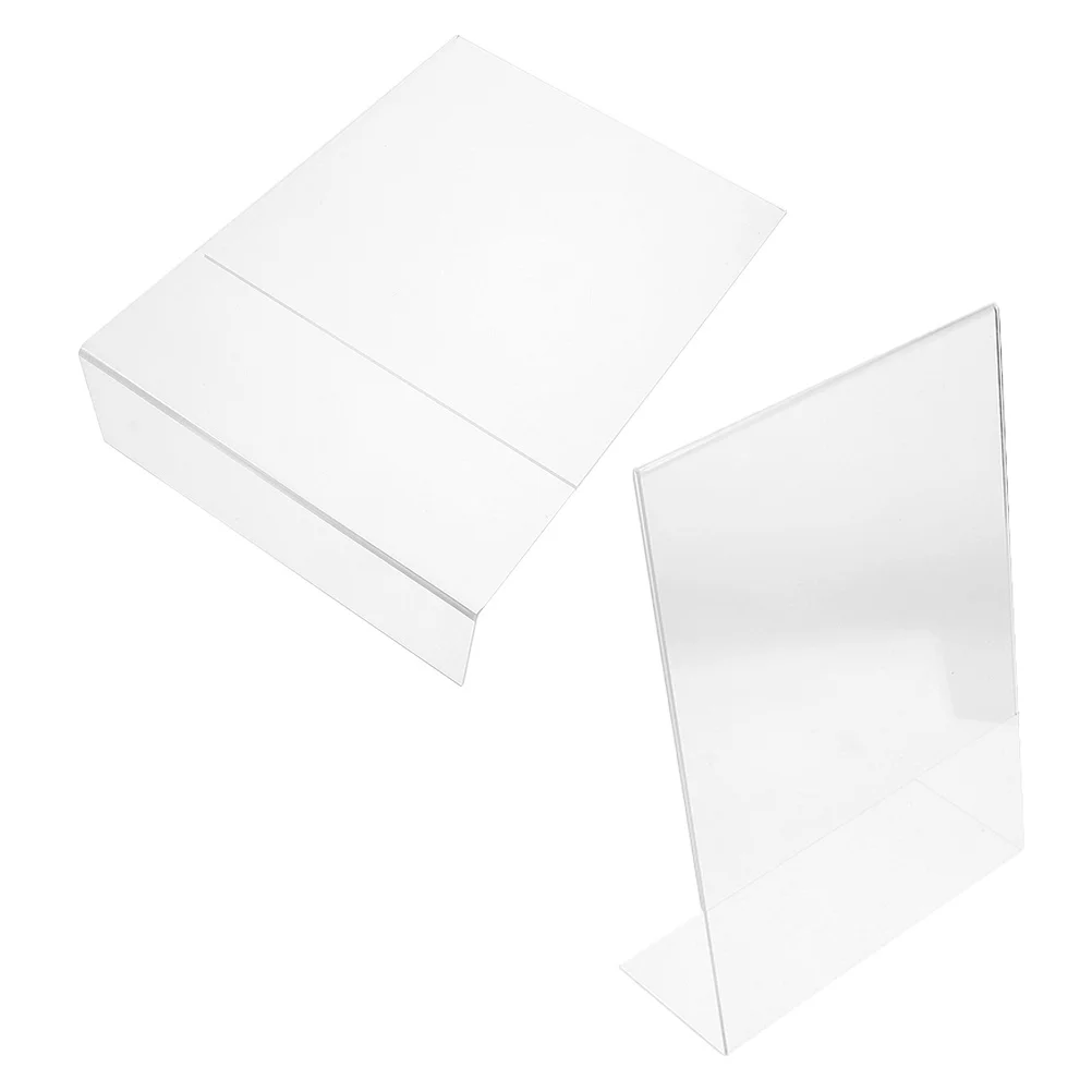 

2Pcs Acrylic Poster Stand L Shaped Sign Holder for Office Menu Display Restaurant Table Number Sign Holder Clear Acrylic Stand