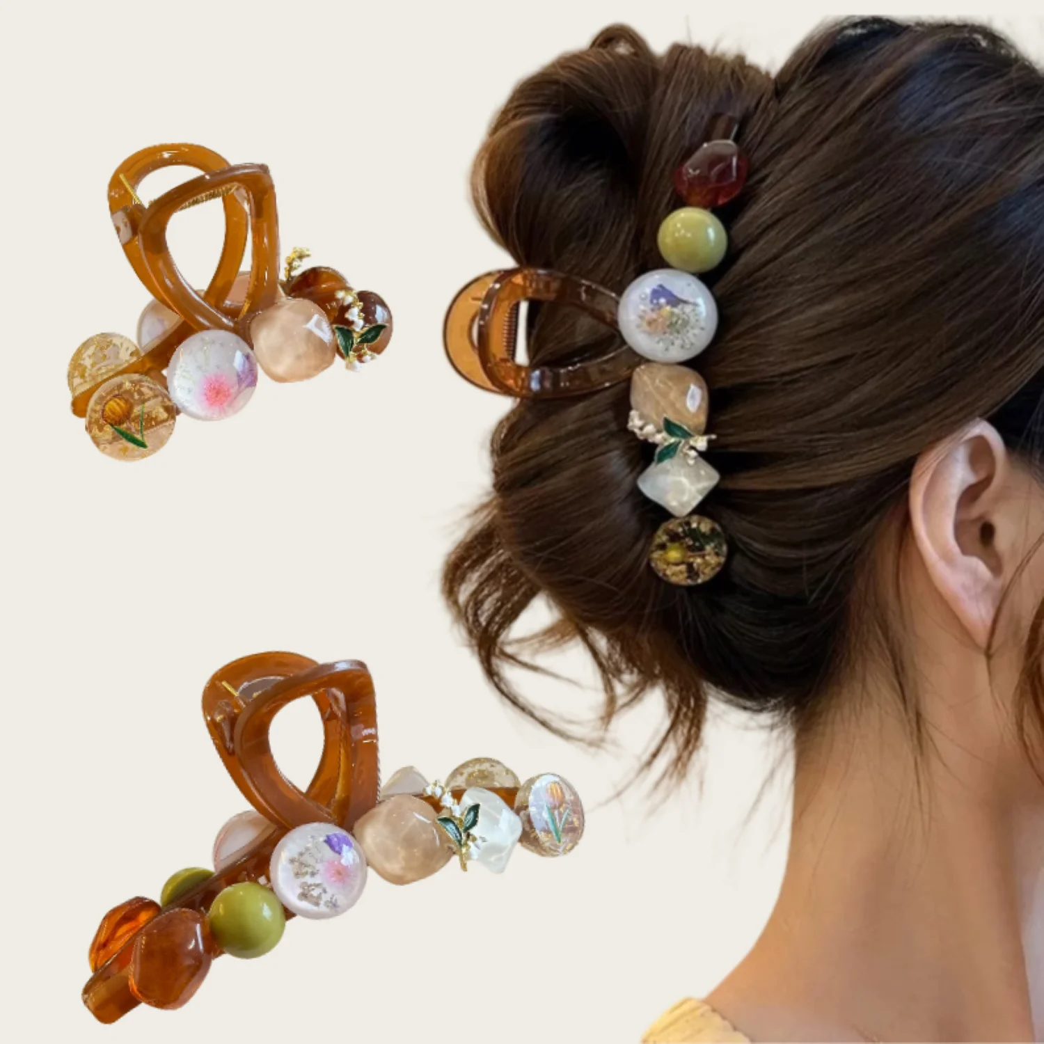 

Dowell New Design Sweet Jewelry Large Acrylic Hair Claw Clip Women's Hair Accessories