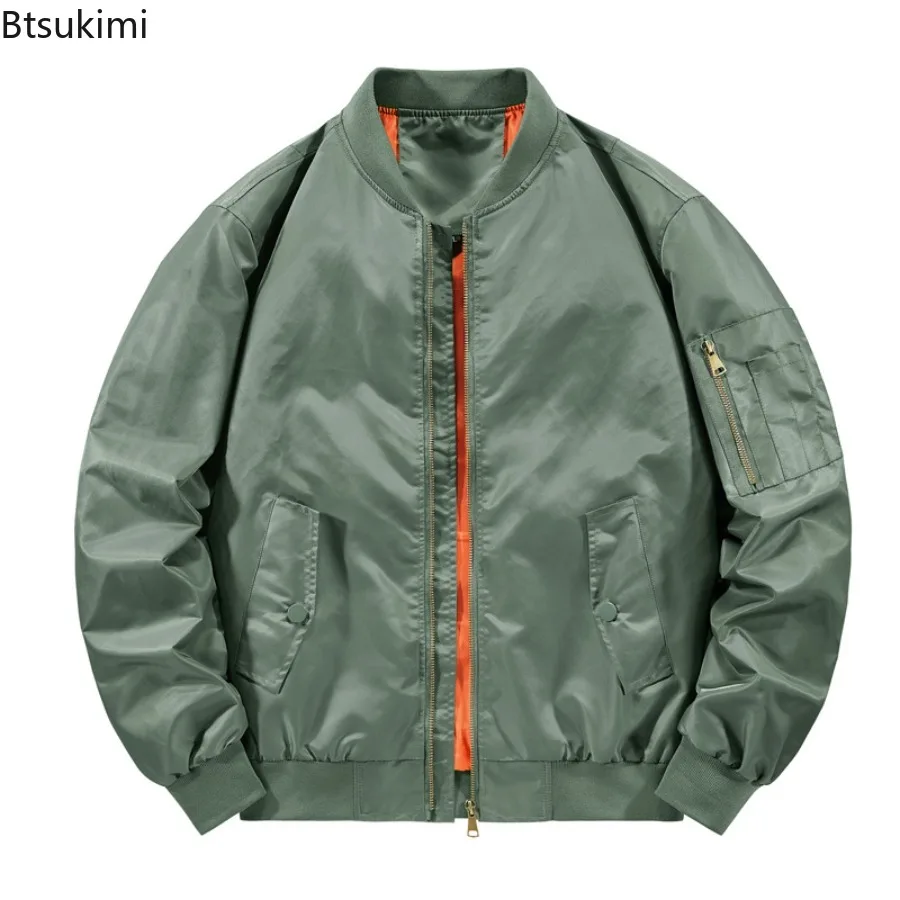 Bomber Jackets 2025 New Men's Casual Baseball Jackets Spring Autumn Pilot Outerwear Fashion Stand Collar Zipper Tactical Uniform