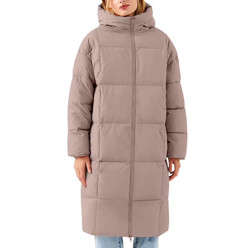 mid long down cotton Women's winter jacket 2025 fashion hooded parkas women thicken outwear warm padded coat winter clothing