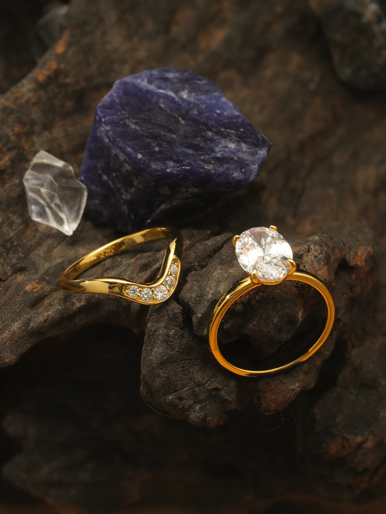 S925 فضة البيضاوي 4.5CT مويسانيتي خاتم مجموعة غرامة مجوهرات مطلية بالذهب 18 كيلو مناسبة لتقديم هدية عيد ميلاد