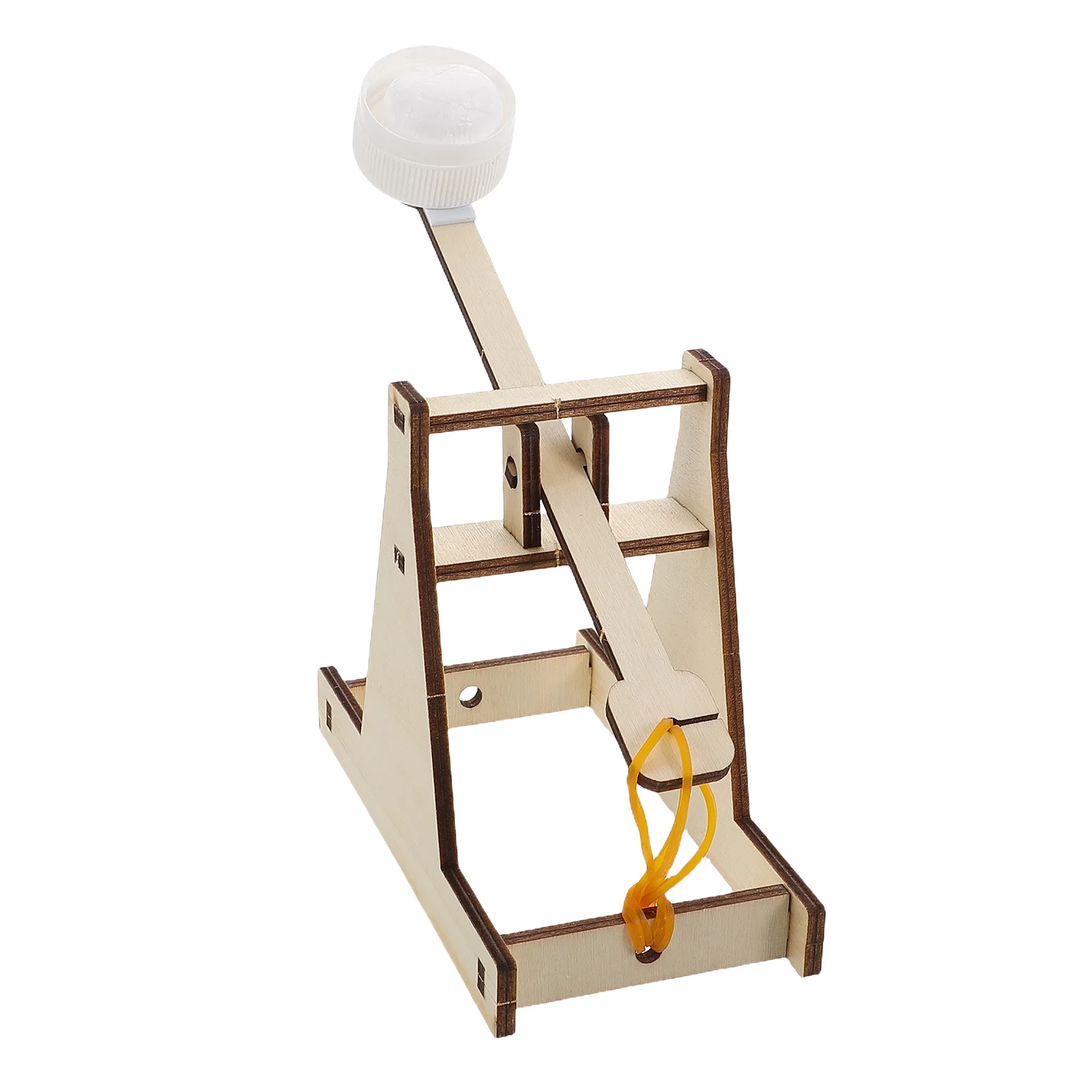 

Catapult Kit Young Modeler Mini Wooden Science Elevator Toy Trebuchet Brain for Kids Woodworking Kits Artificial
