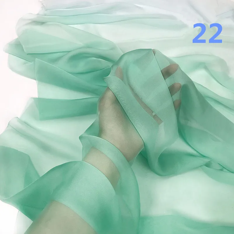 100x150cm Farbverlauf Chiffon-Stoff DIY Regenbogen Abendkleid Tanzkleid Nähmaterial Bedruckter Seidenstoff Bühnenkostüm Dekorationsmaterial – Detail 12