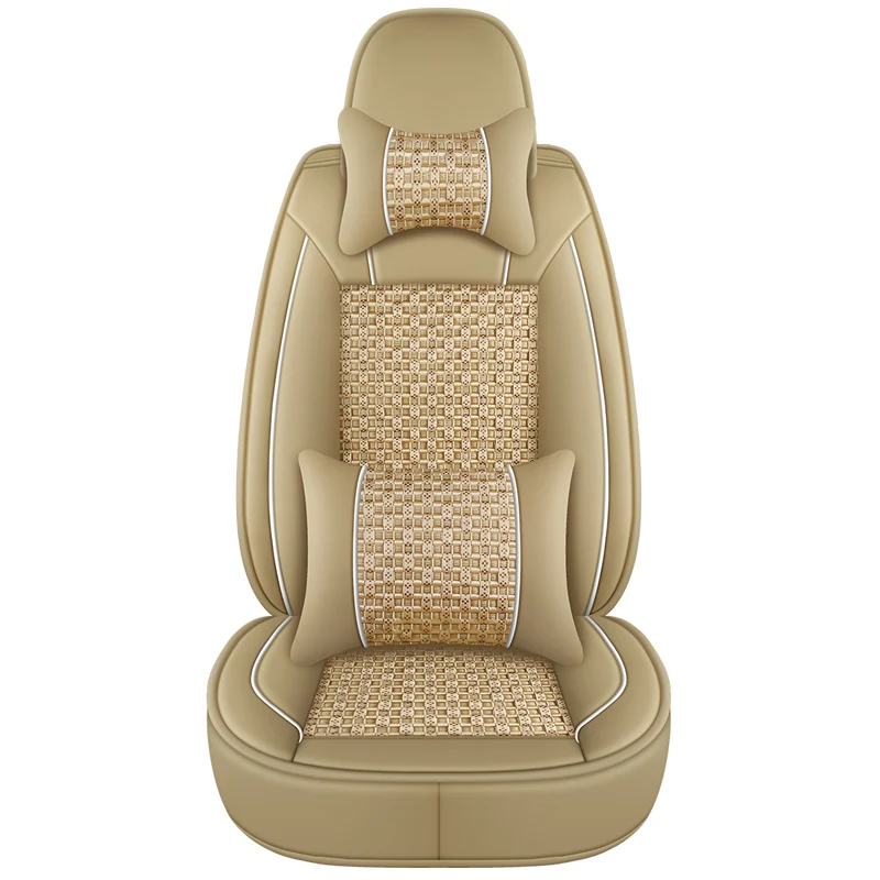 Car Accessories Interior Decoration Custom Leather Half Seat Covers For Cars Cooling Car Seat Cushion Summer