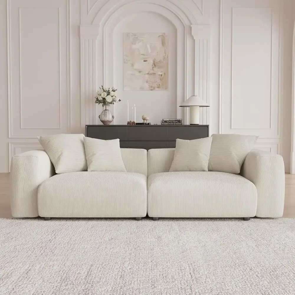 Sectional Couches or Living Room,102inch Cloud Couch ular Sectional Soa,ern Corduroy Couch Love Seat,Cushion Covers Removable& W