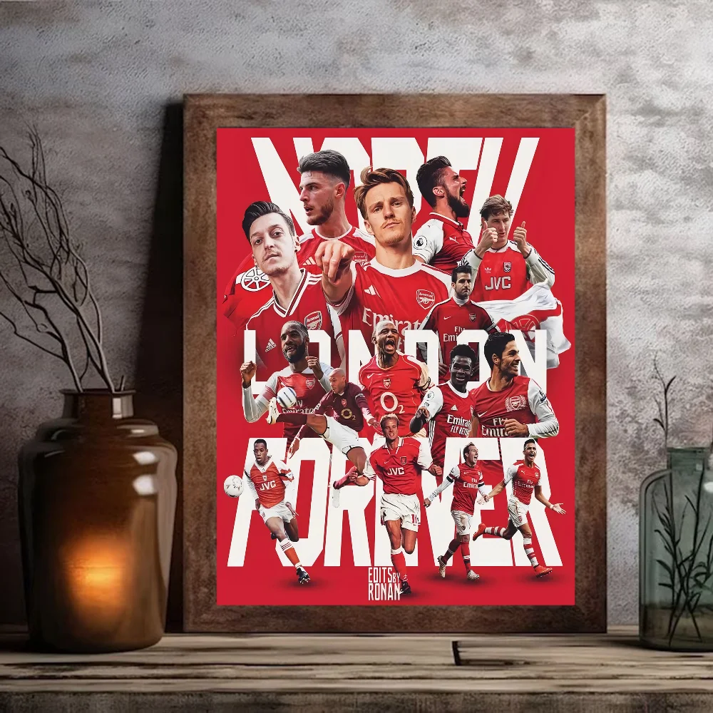 A-Arsenal FC فيلم لزجة الملصقات الرجعية كرافت ورقة ملصق DIY غرفة بار مقهى الجمالية الفن طلاء جدران #4