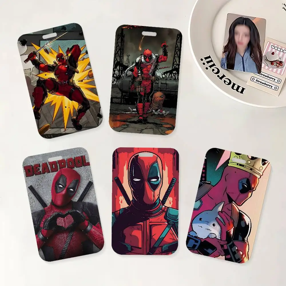 Anime D-Deadpool ID Badge Holder With Lanyard Neck Strap For Office School Name Card Credentials Case