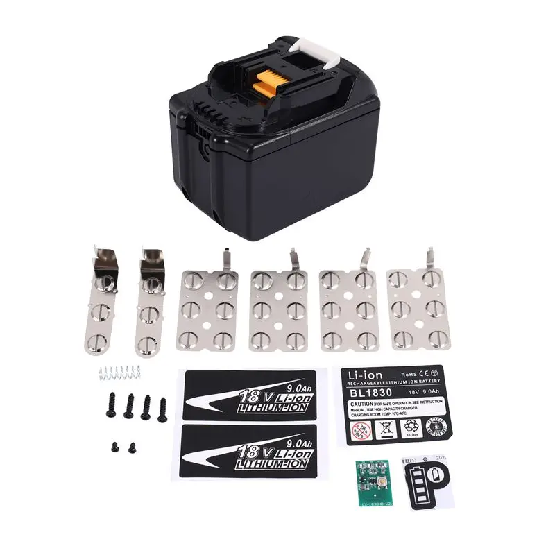 Bestsale-BL1890 Li- Battery Case PCB Charging Protection Circuit Board Shell Box BL1860-15 For 18V 9.0Ah Sticker Label