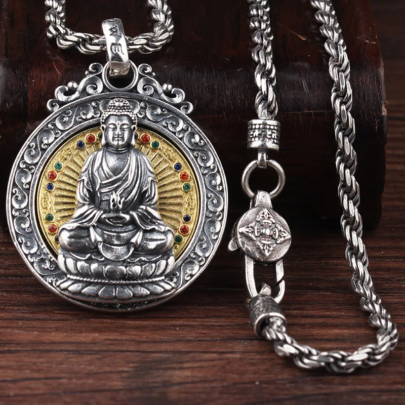 Twelve Zodiac Pendants Round Large Amitabha Buddha Void Treasure Samantabhadra Bodhisattva Hanging Ornaments