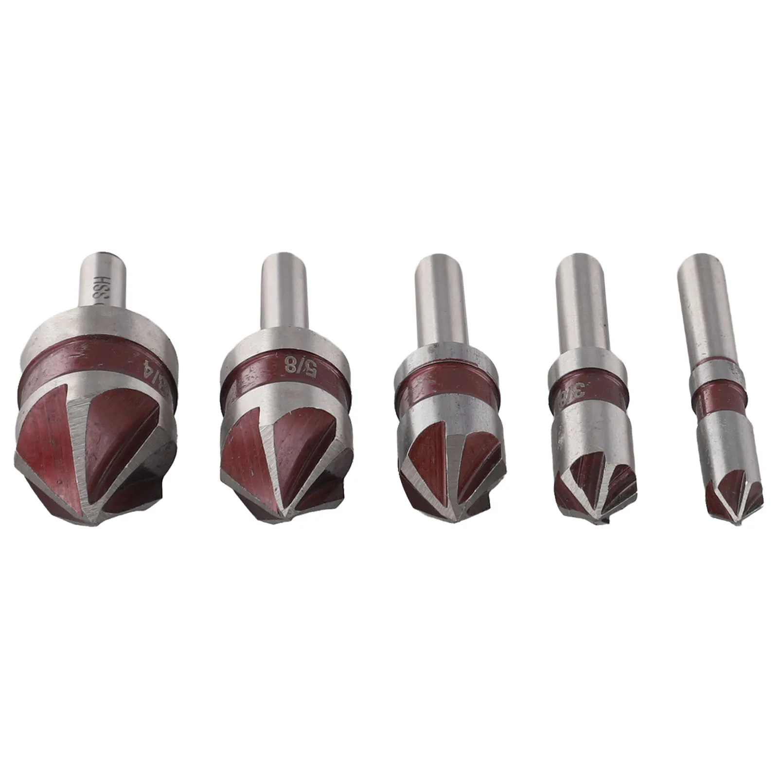 

DIY Repair Woodworking Projects Countersink Drill Bit Chamfer Cutting Tool 5 Pcs Drill Bits Chamfering Tool Five Flute Design