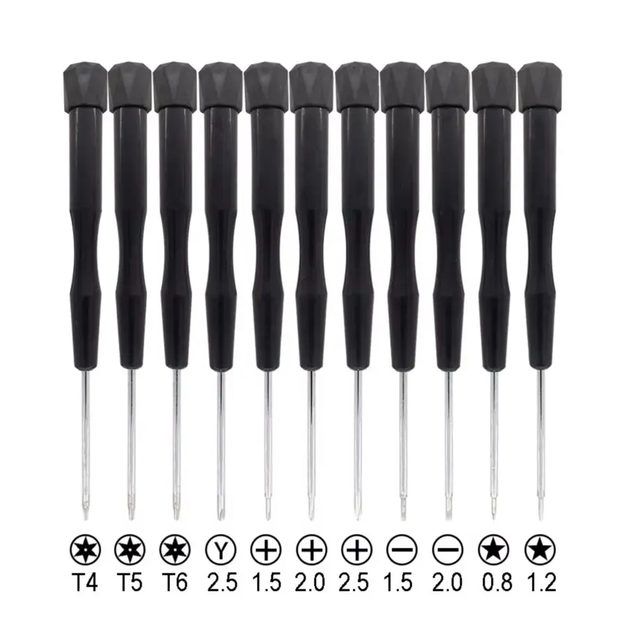 

142mm Black Plastic Rotatable Handle Screwdriver Torx Key T4 T5 T6 0.8 1.2 Pentalobe 1.5 Phillips 2.5 Y Screwdrivers 500pcs/lot