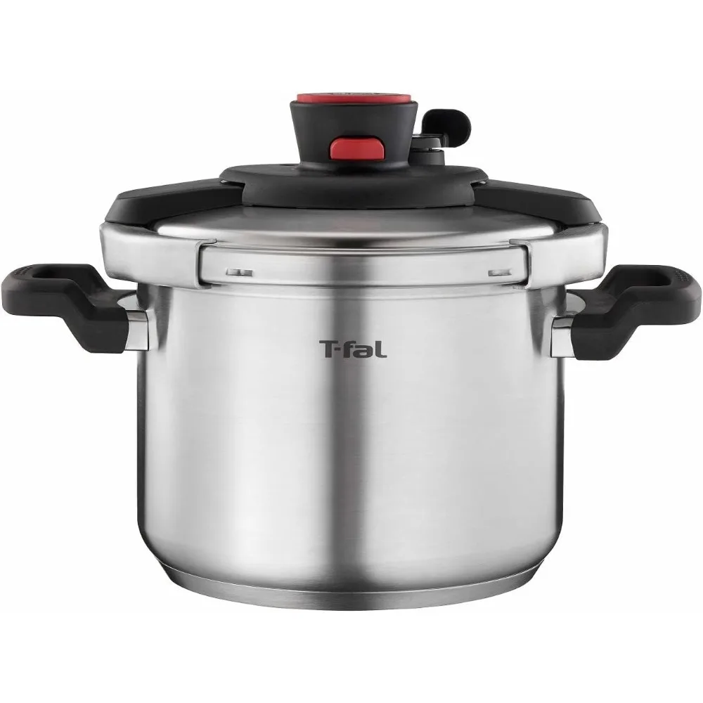 

Stainless Steel Pressure Cooker 6.3 Quart, Induction , Secure locking System, One Hand System, Recipe Book Included, Cookware