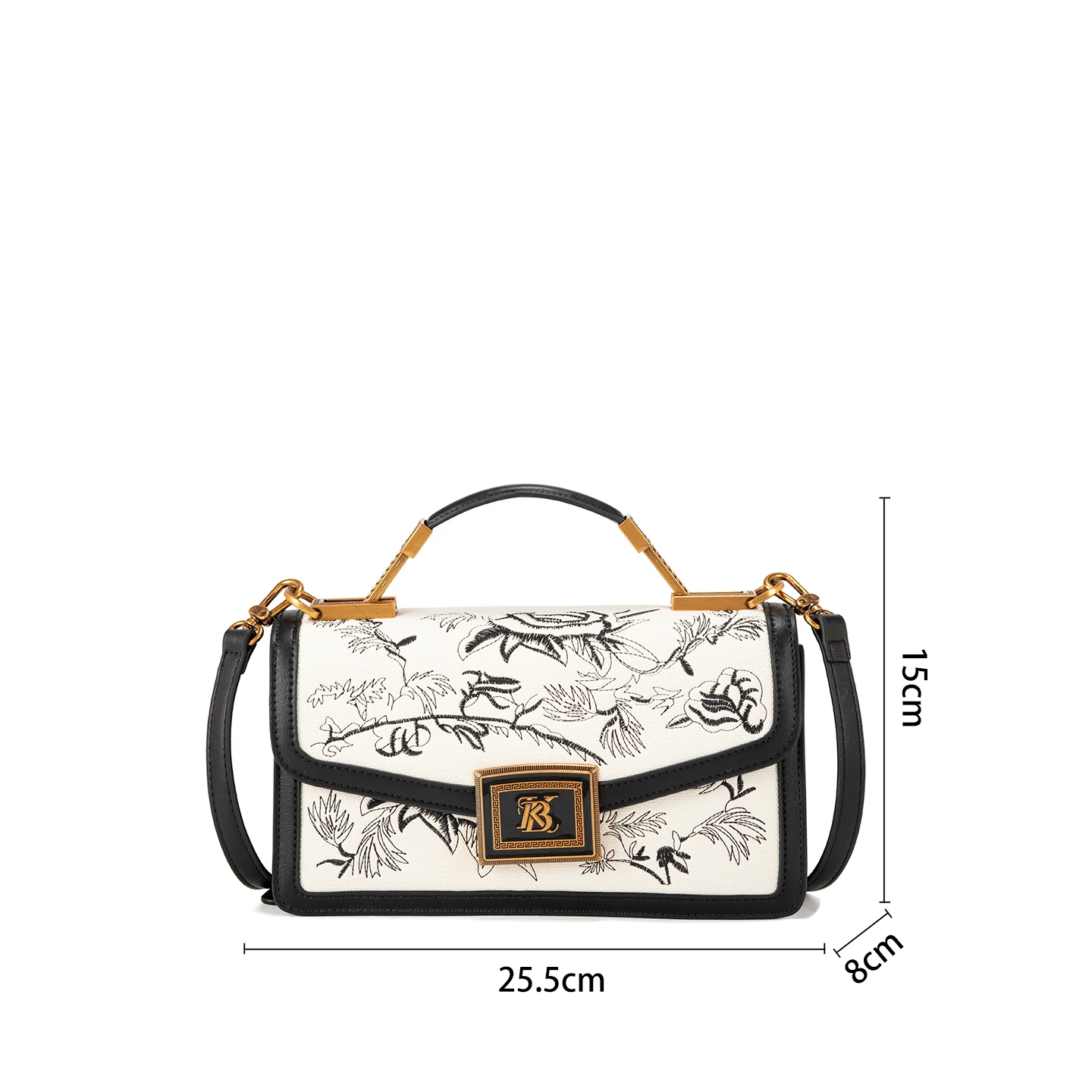 Women's handbag 2026 season new high-end handbag embroidery niche design single shoulder diagonal cross bag
