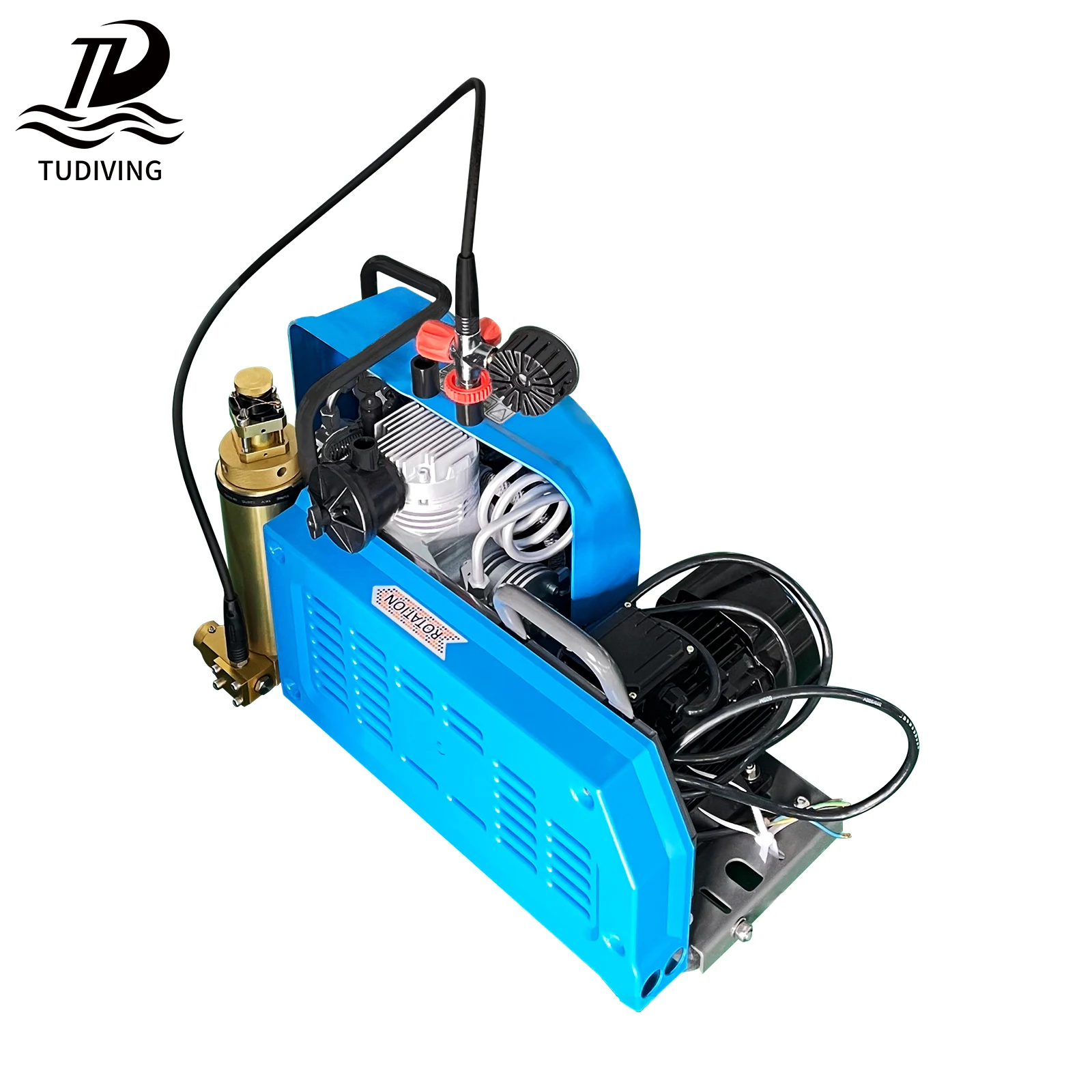Factory Direct Sale Manual Stop 150LPM Three Cylinder 4500psi High Pressure Scuba Diving Snorkeling Air Compressor